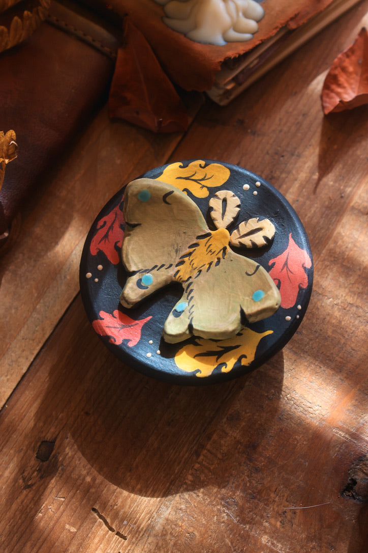 Midnight Autumn Luna Moths & Mushrooms Teapot Set