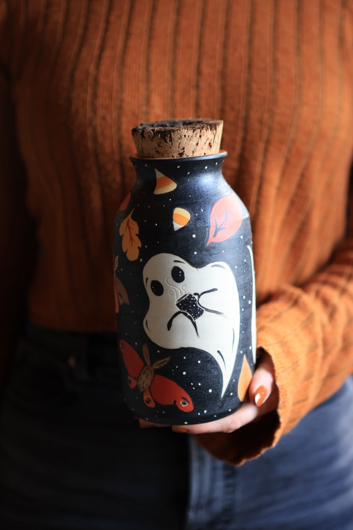 DISCOUNTED Midnight Cozy Ghosts Vase