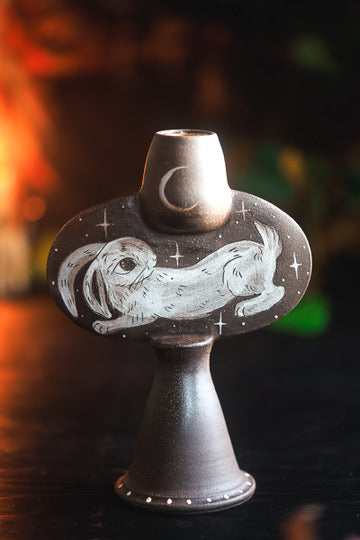 Star-Crossed Rabbits Candle Holder in Umbra