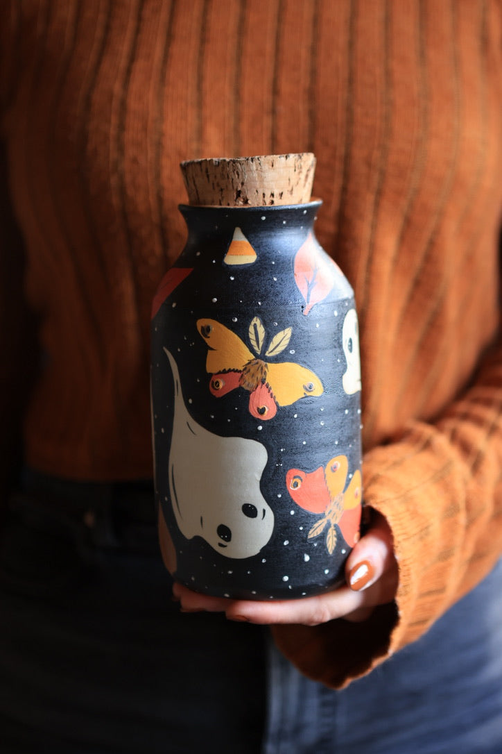 DISCOUNTED Midnight Cozy Ghosts Vase