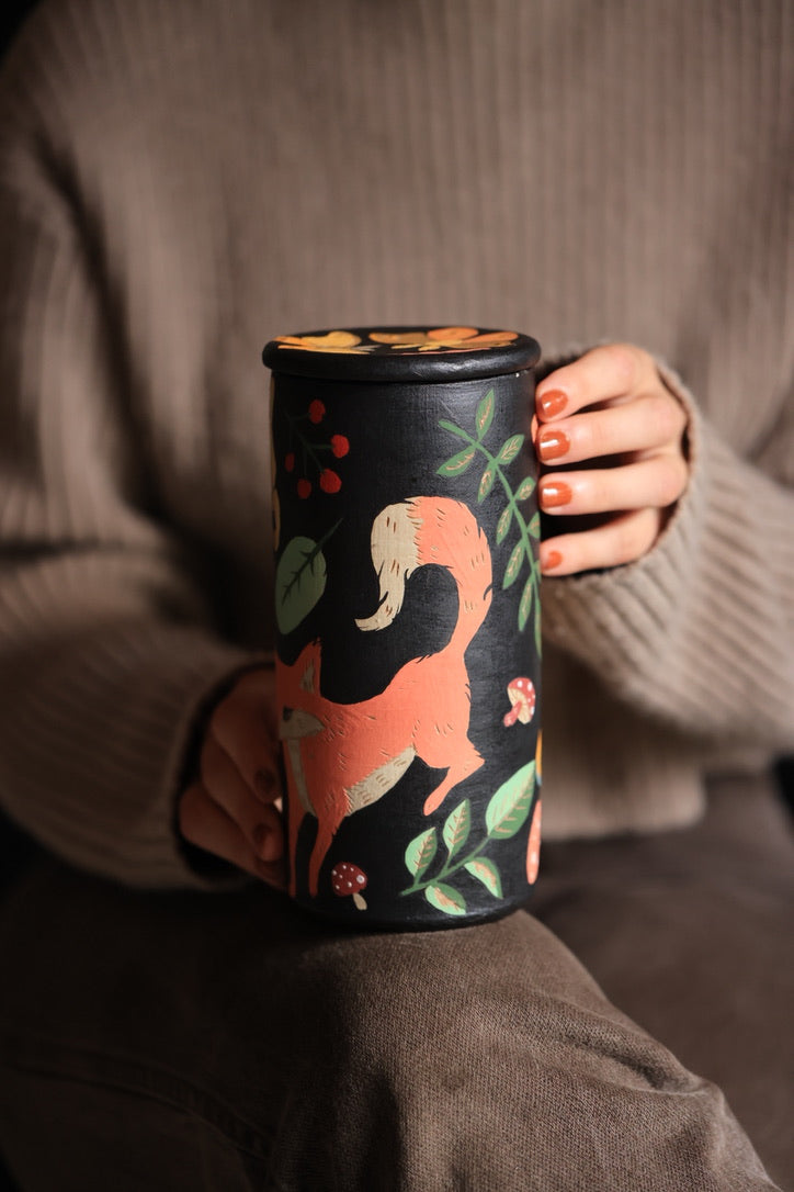 Autumnal Whispering Wood Canister Jar