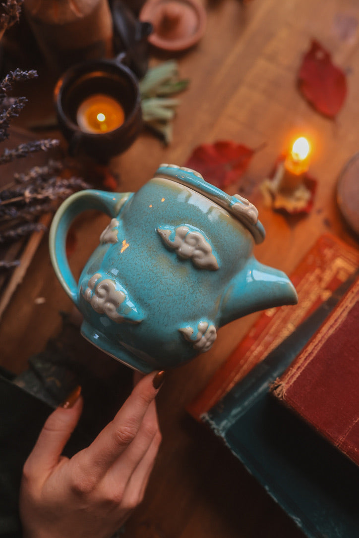 DISCOUNTED Porcelain Cloud Teapot in Turquoise