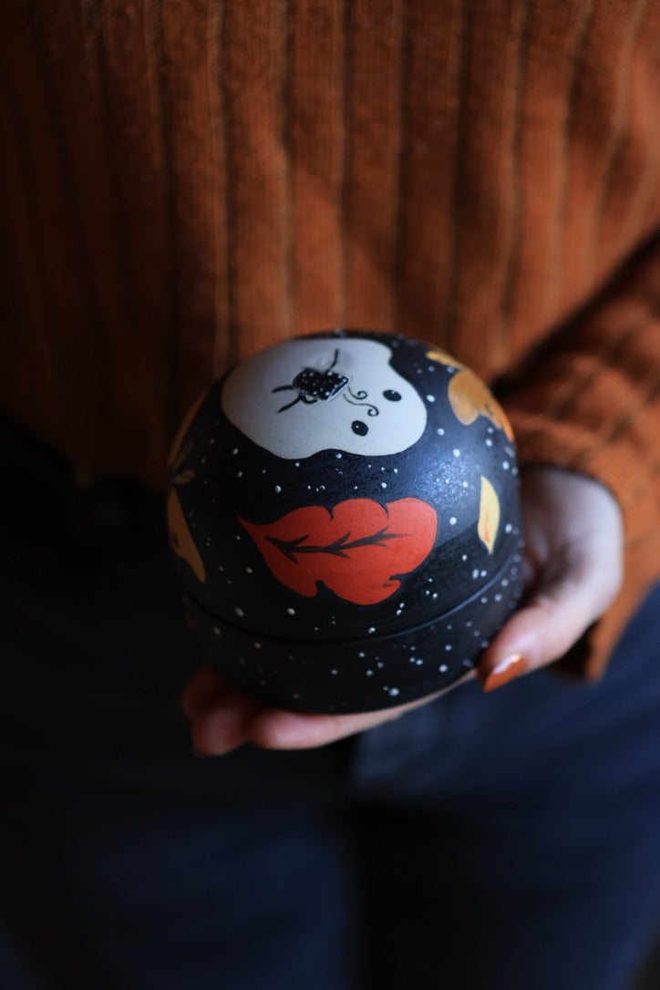Midnight Cozy Ghost Porcelain Jewelry Box