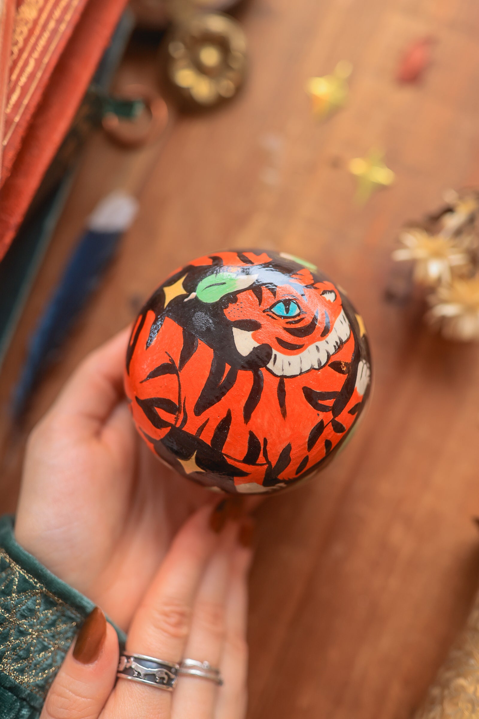 Painted Midnight Tiger of Jhasa Jewelry Box