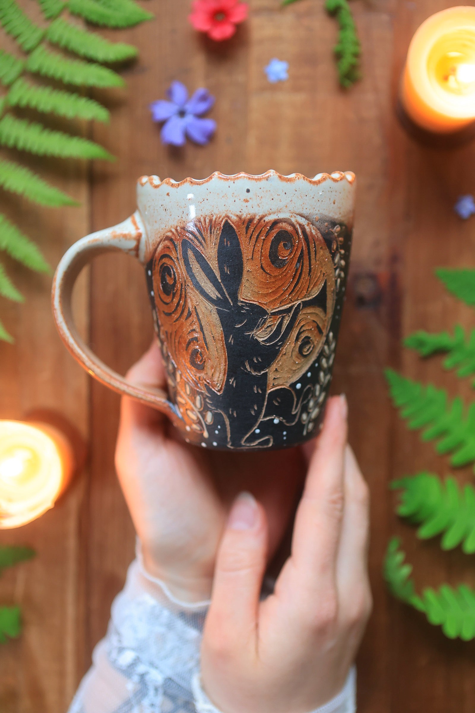 44 Moonlit Hornblower Mug 12 oz