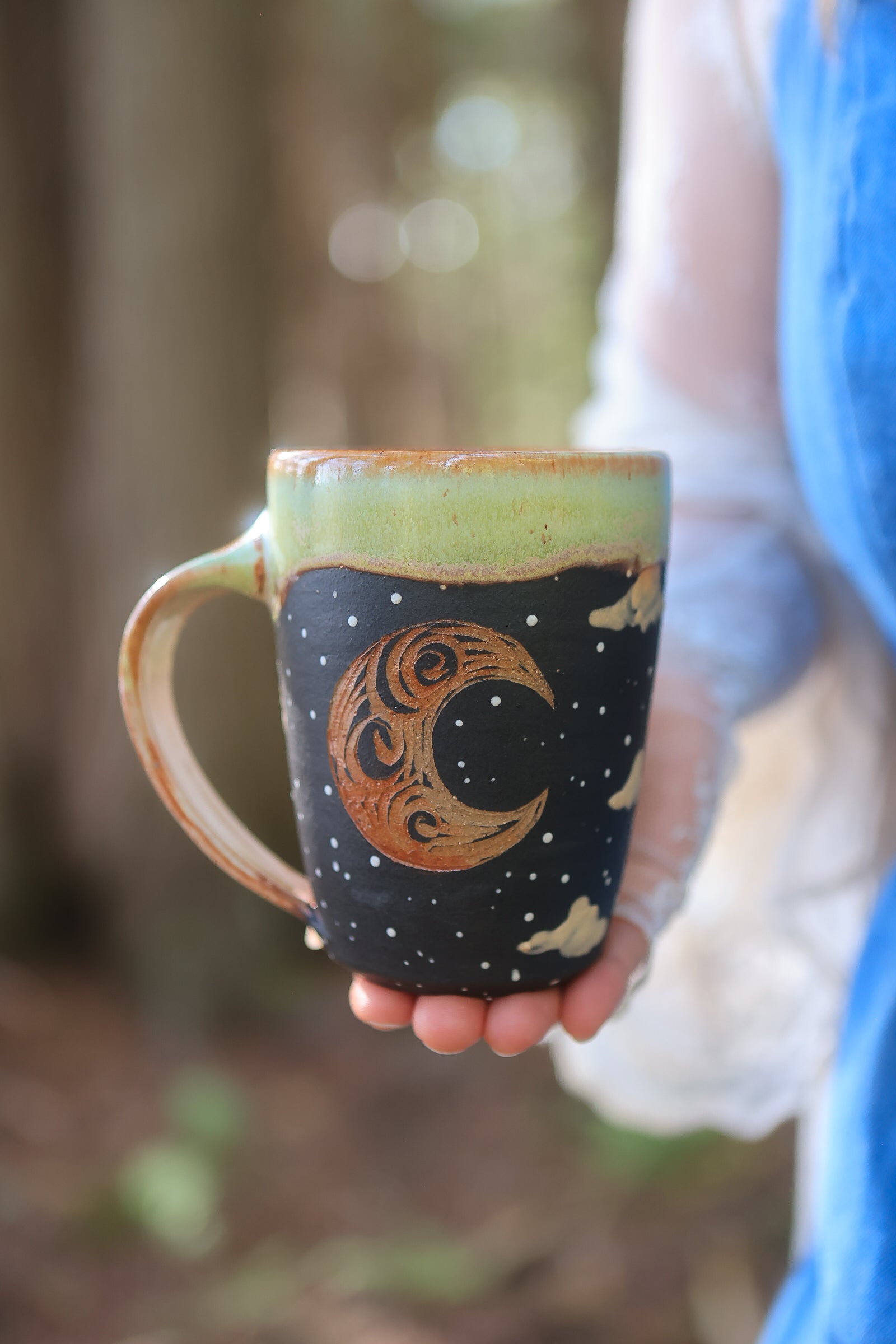15 Moonlit Dancing Cats Mug 15 oz