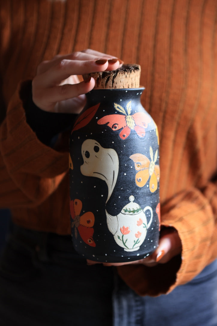 DISCOUNTED Midnight Cozy Ghosts Vase