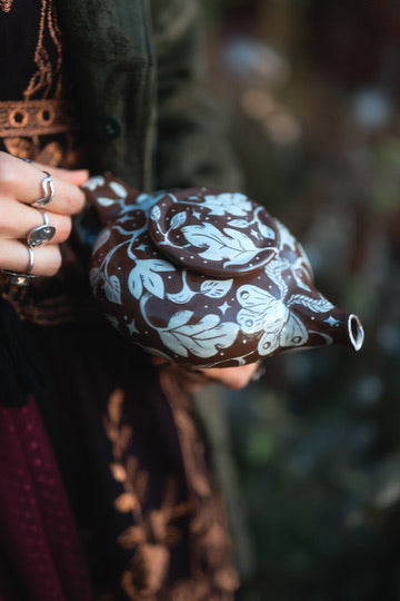Enchanted Meadow Moths Teapot in Glazed Autumn&