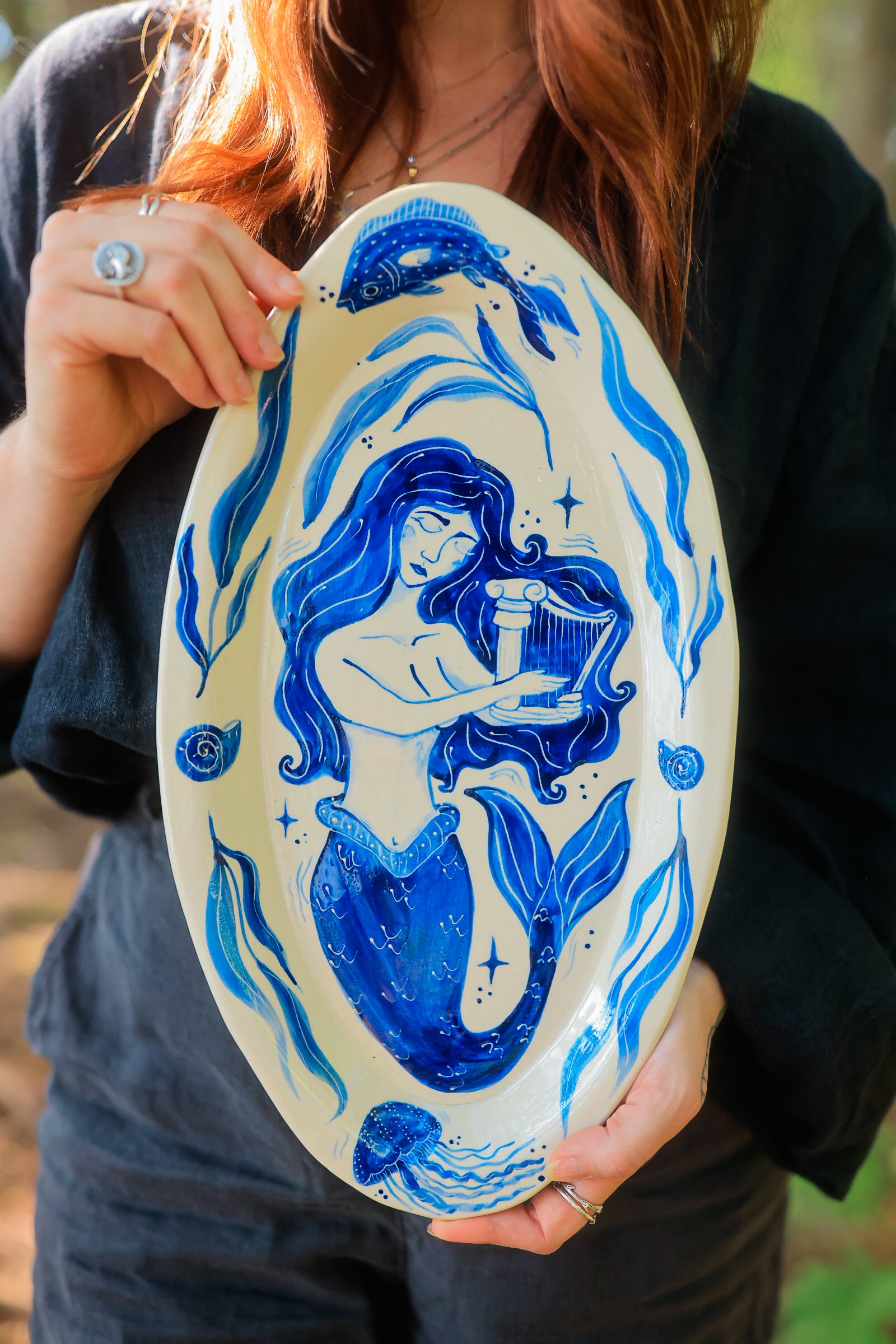 Painted Porcelain Siren&