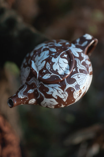 Enchanted Meadow Moths Teapot in Glazed Autumn&