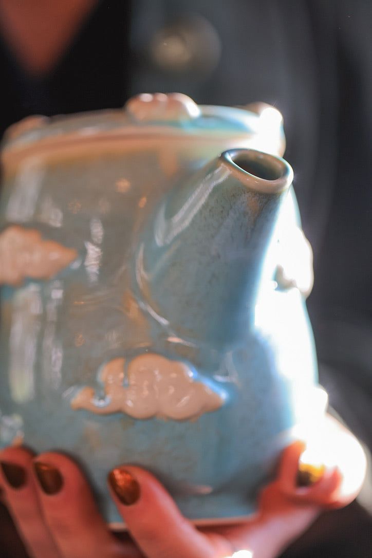 DISCOUNTED Porcelain Cloud Teapot in Turquoise