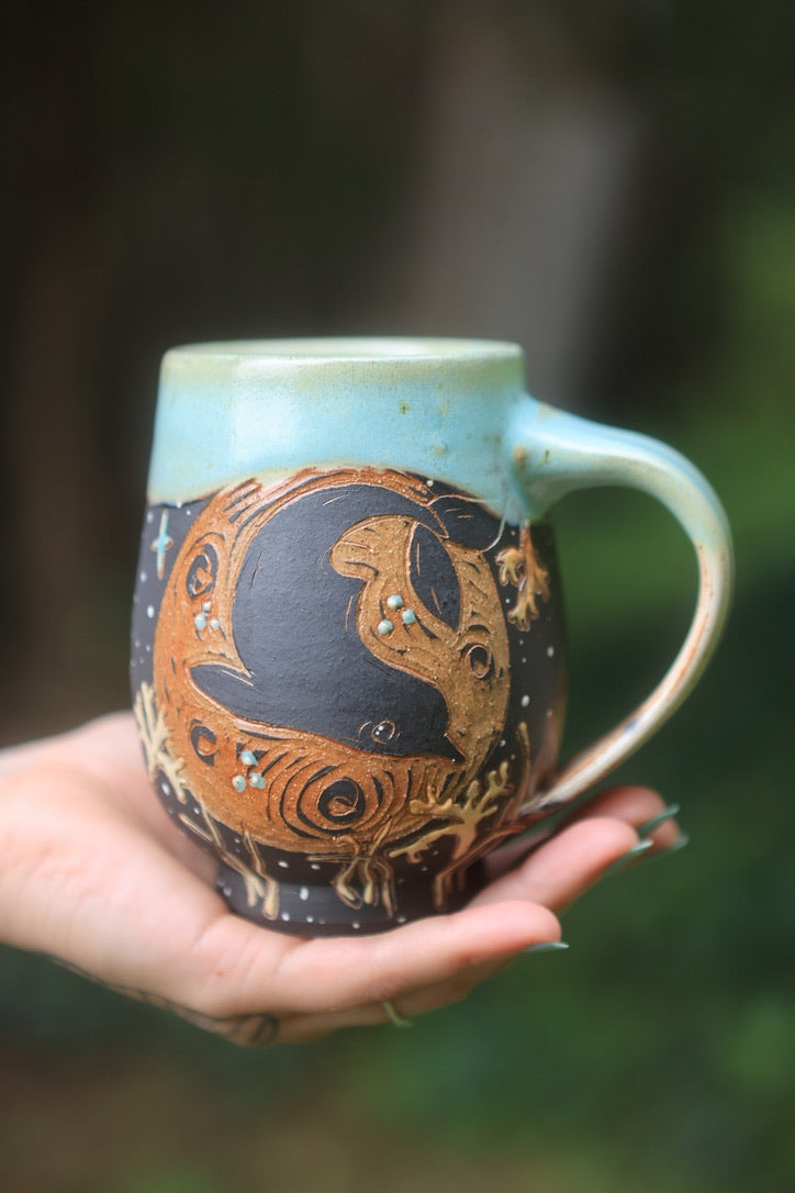 35 Moonlit River Dolphin Mug 16 oz