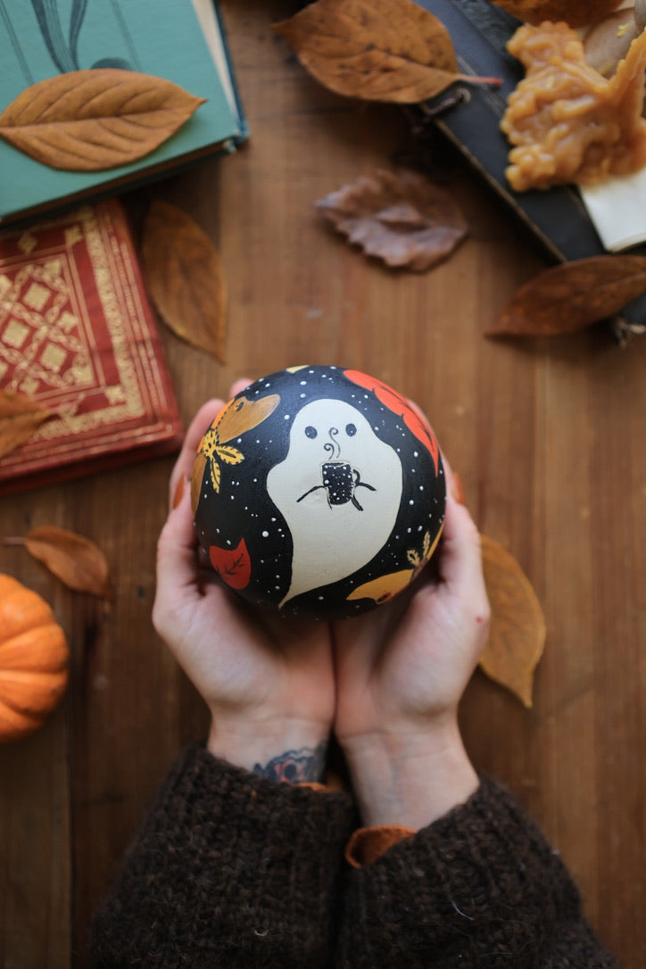 Midnight Cozy Ghost Porcelain Jewelry Box