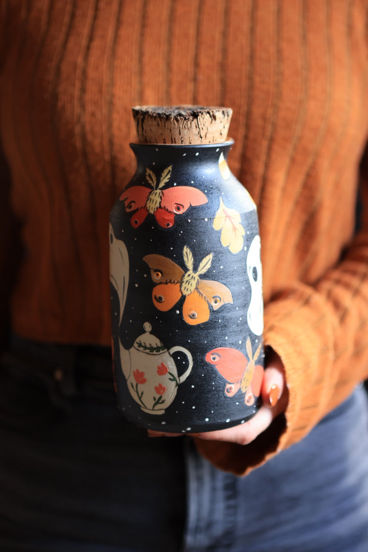 DISCOUNTED Midnight Cozy Ghosts Vase