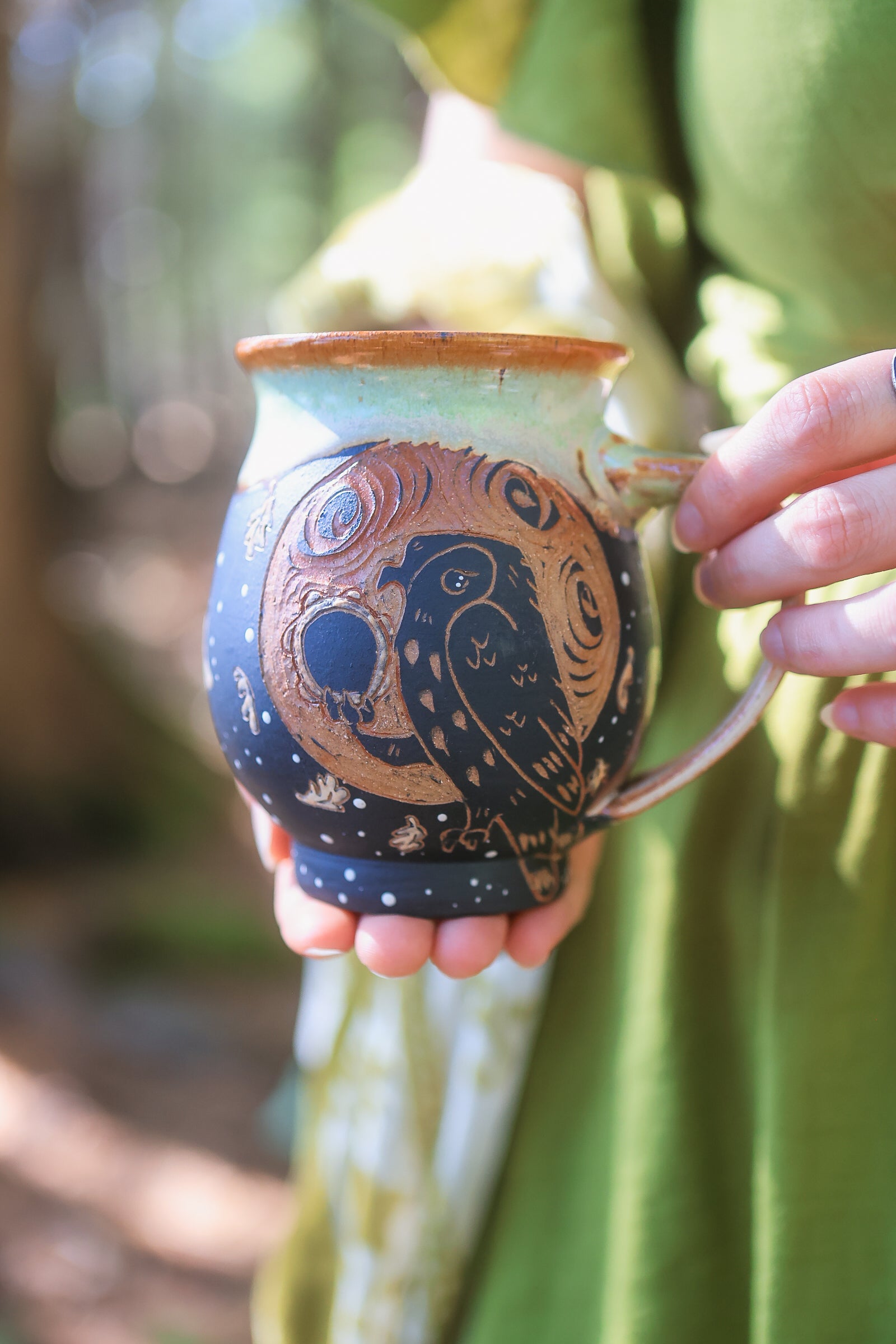 15 Moonlit Troubadour Hawk Mug 17 oz