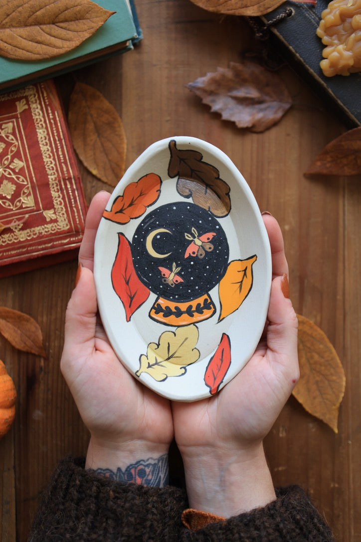Autumn Crystal Ball Porcelain Dish
