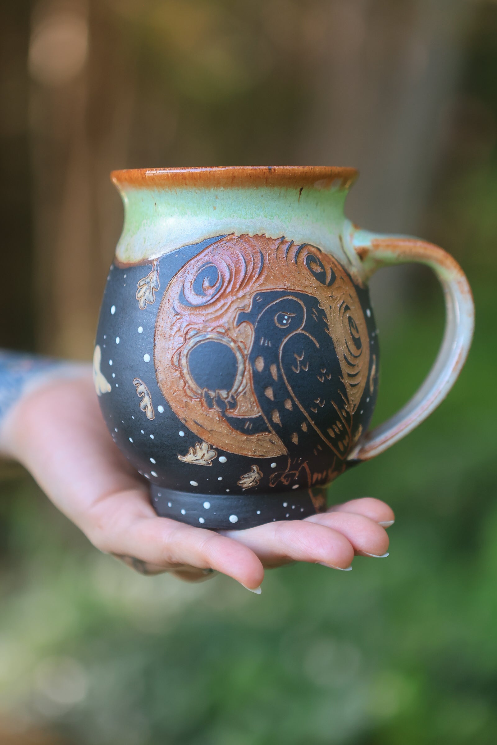 15 Moonlit Troubadour Hawk Mug 17 oz