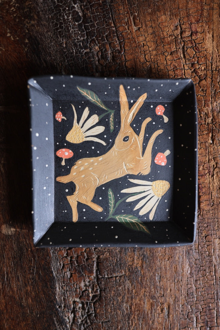 Autumn Rabbit at Midnight Dish