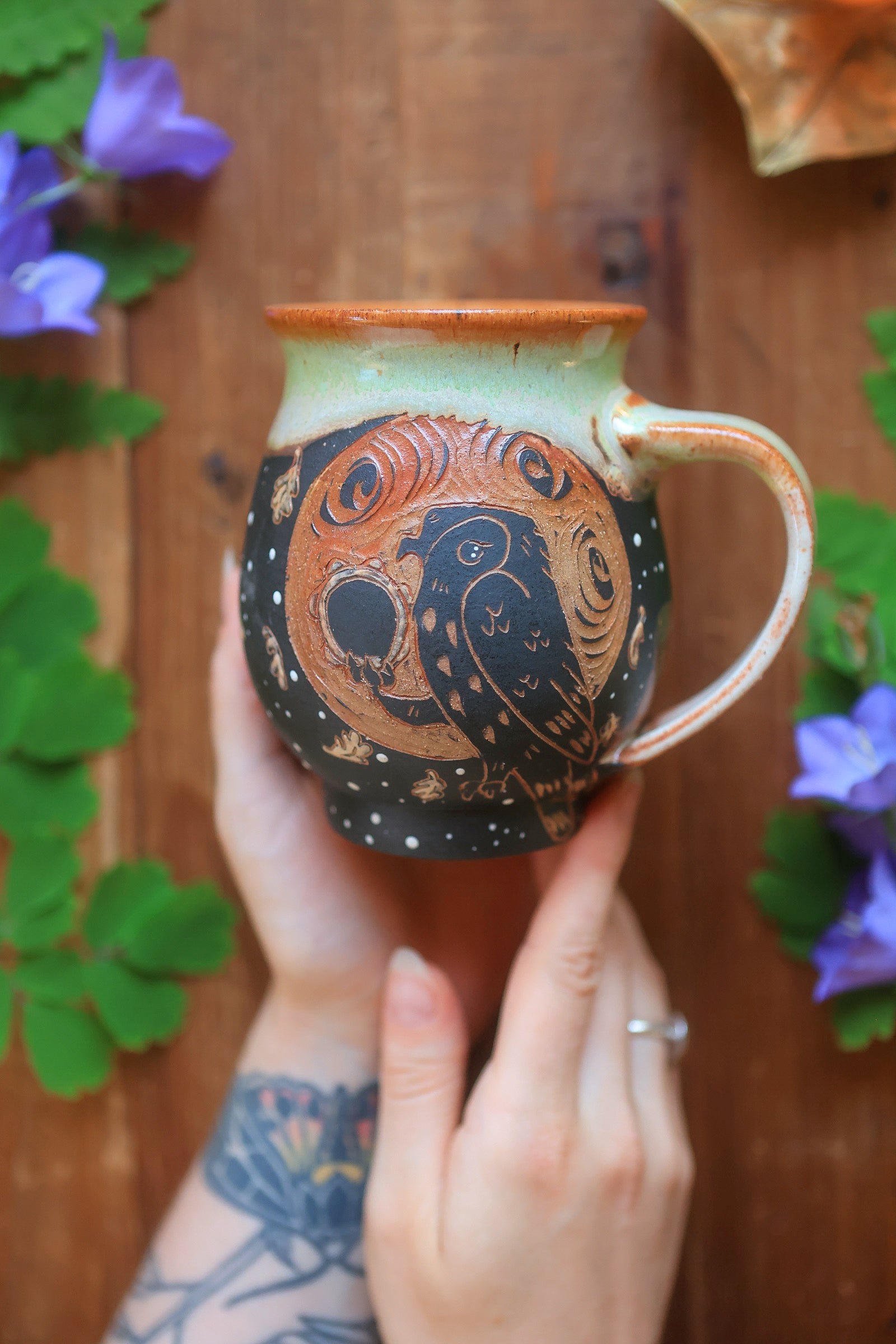 15 Moonlit Troubadour Hawk Mug 17 oz