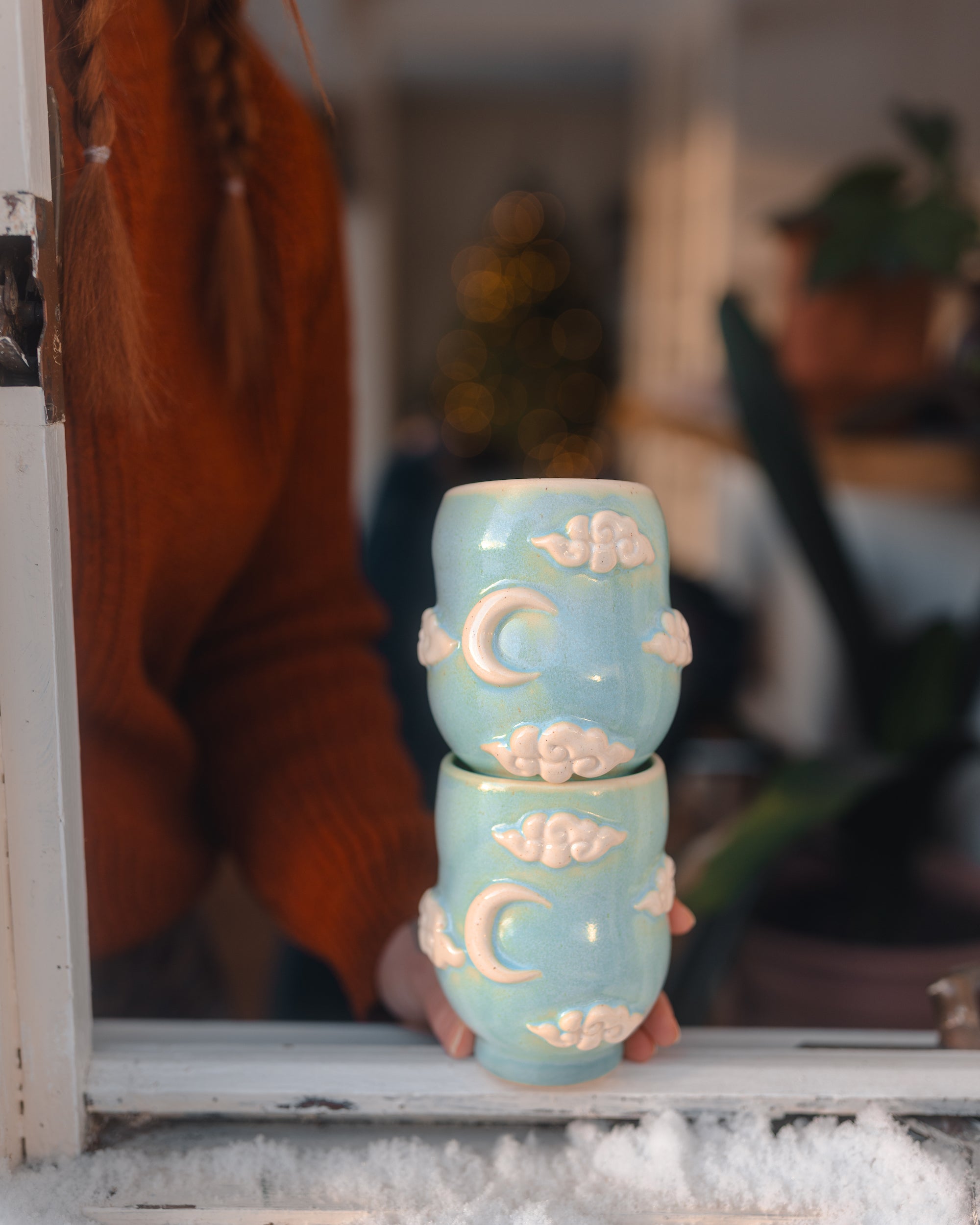 The Moonlit Cloud Tumbler in Sky Blue Porcelain 10-12 oz *LIMITED PREORDER*