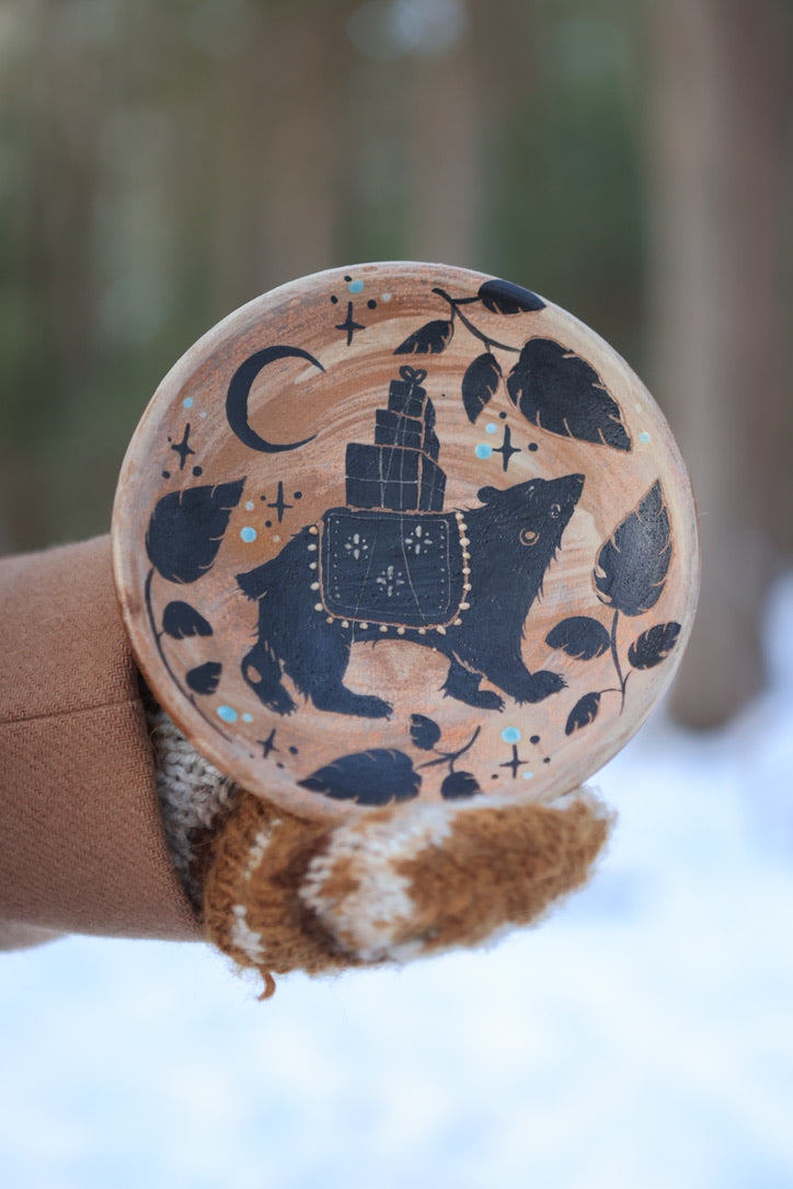 Parcel Delivery Bear of Winterlore Decorative Dish