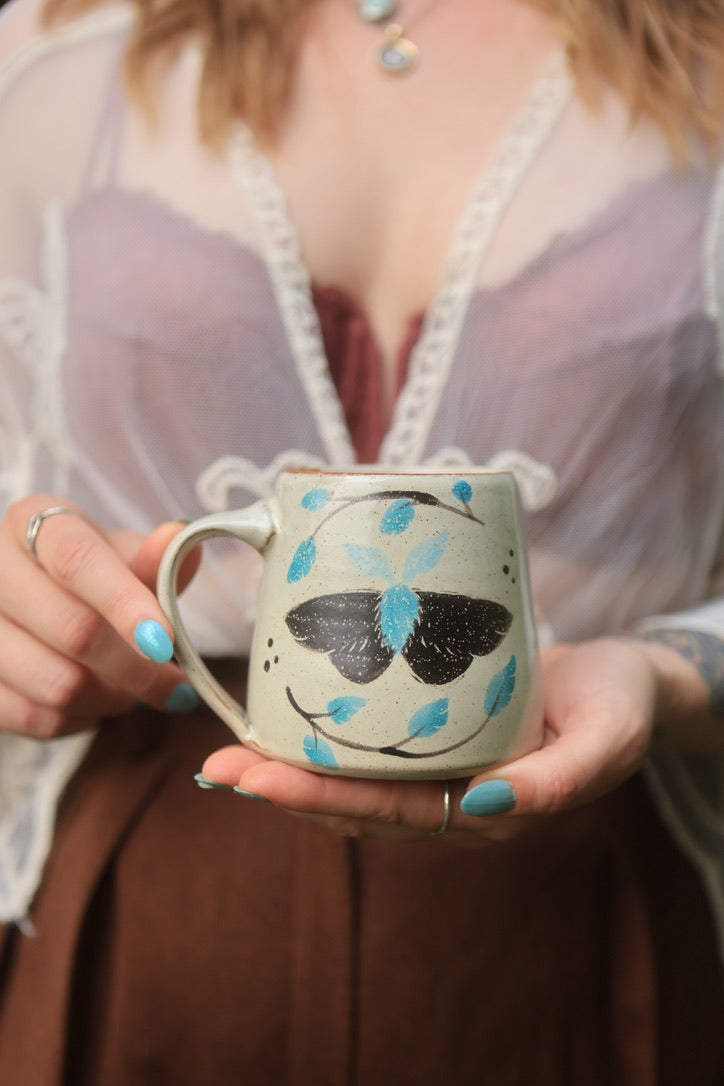 57 Painted Summer Moths Folkware Mug 12 oz