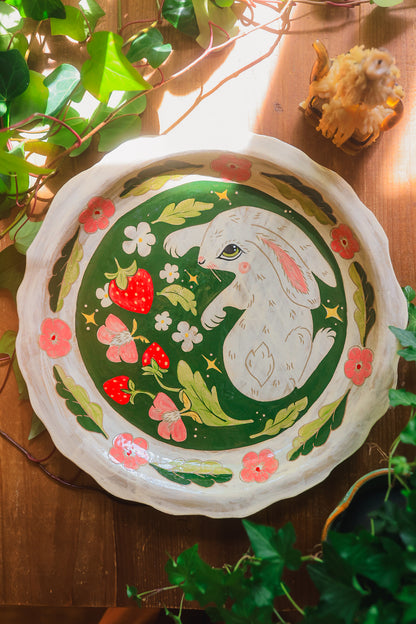 Painted Bunny Sorcerer Platter