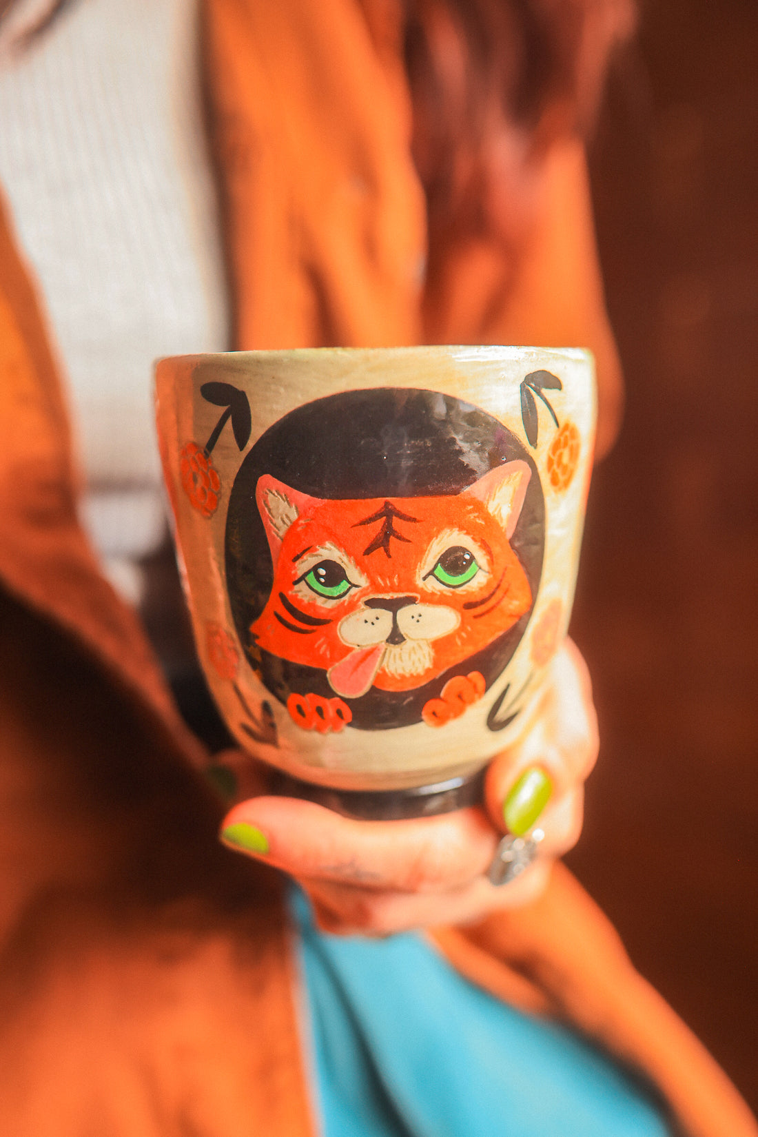 Painted Faces of Delight Tumbler 14 oz