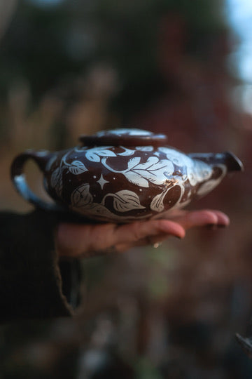 Enchanted Meadow Moths Teapot in Glazed Autumn&