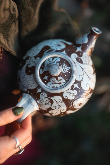 Nocturnal Foragers Teapot in Glazed Autumn&