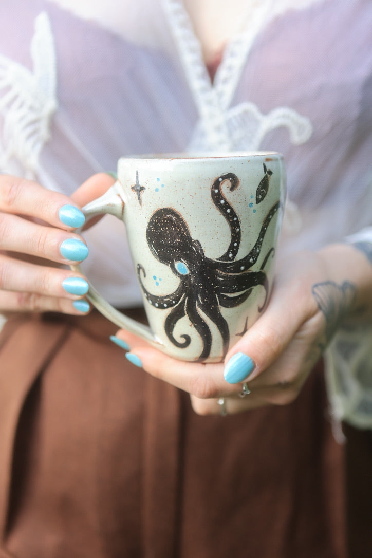 15 Painted Ink Octopus Explorers Mug - 10 oz