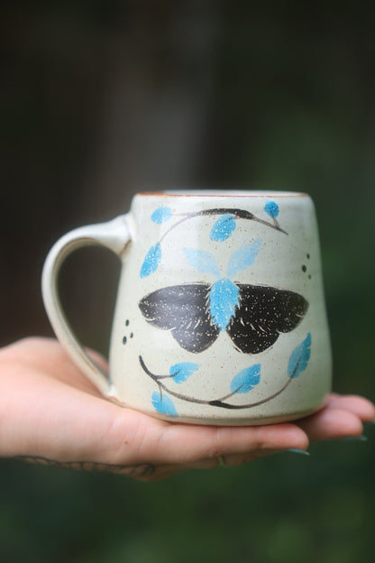 57 Painted Summer Moths Folkware Mug 12 oz