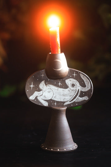 Star-Crossed Rabbits Candle Holder in Umbra