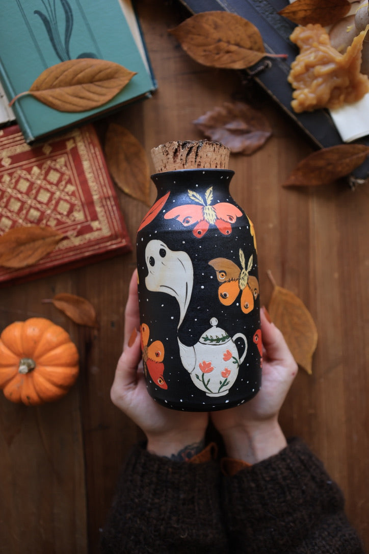 DISCOUNTED Midnight Cozy Ghosts Vase