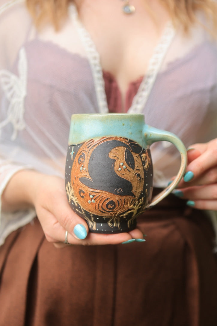 35 Moonlit River Dolphin Mug 16 oz