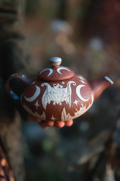 Bats of Morwain Teapot in Autumn’s Wood