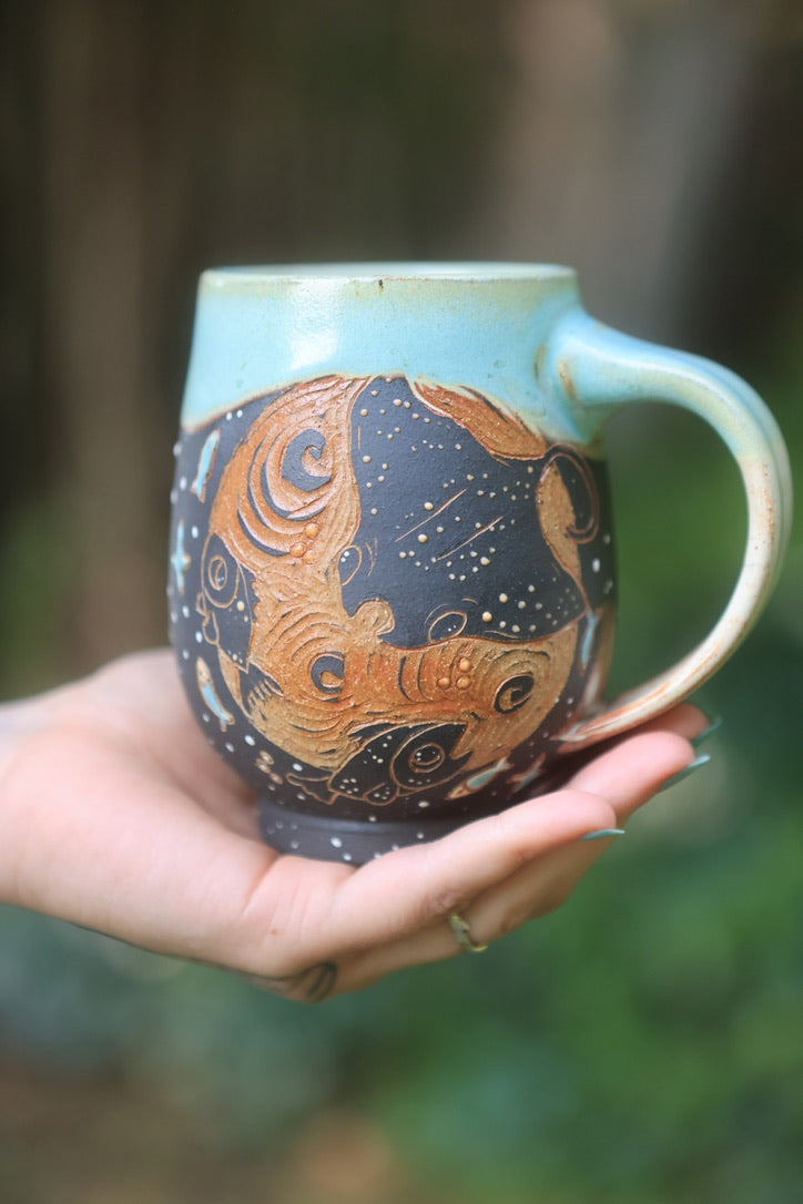7 Moonlit Manta Ray Mug 16 oz