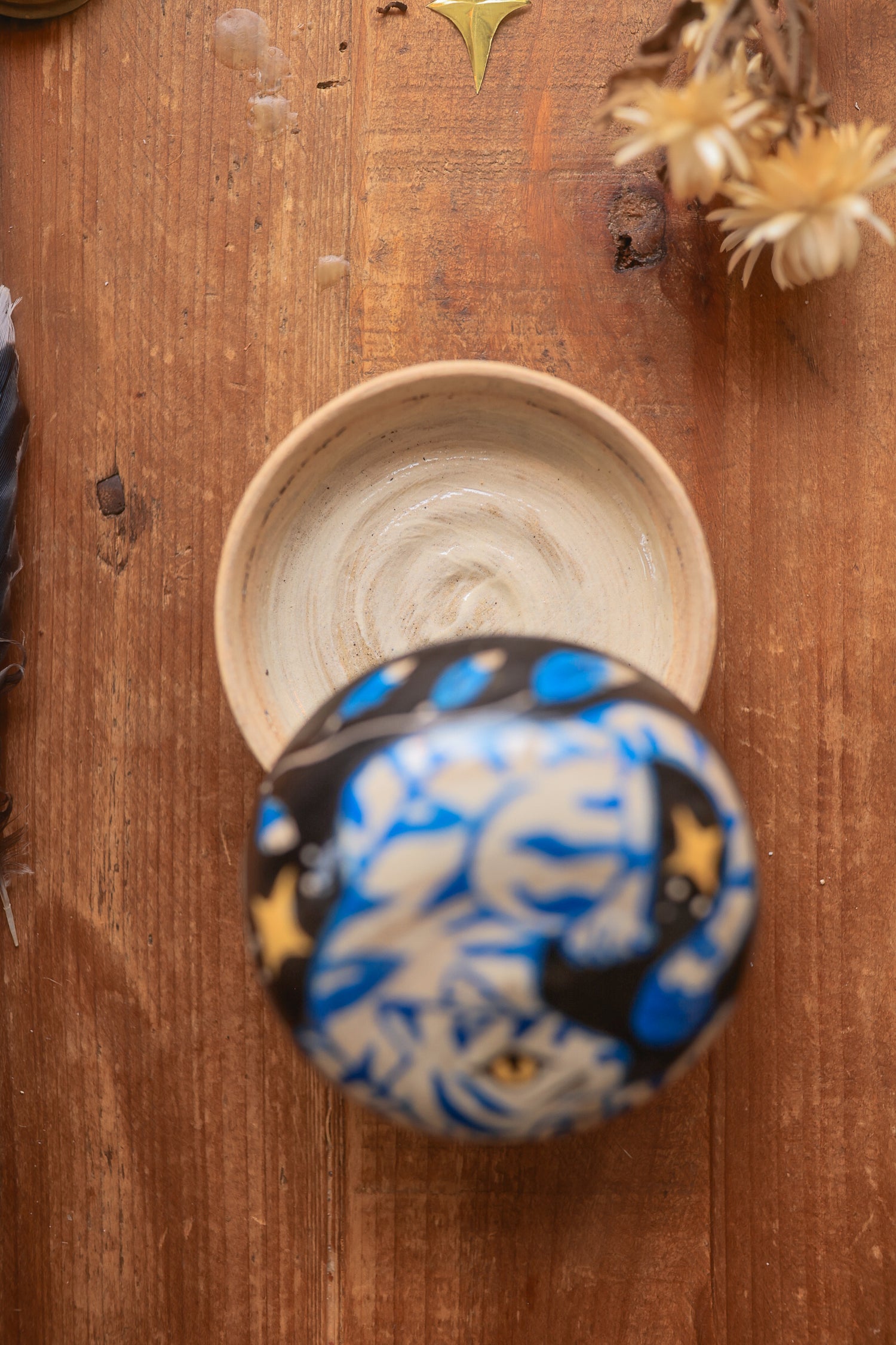 Painted Midnight Astral Tiger Jewelry Box