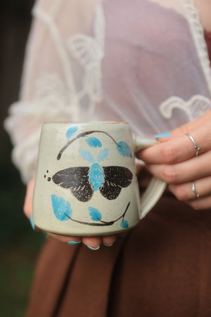 57 Painted Summer Moths Folkware Mug 12 oz