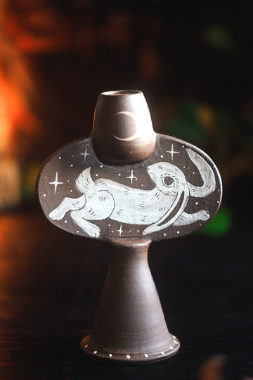 Star-Crossed Rabbits Candle Holder in Umbra