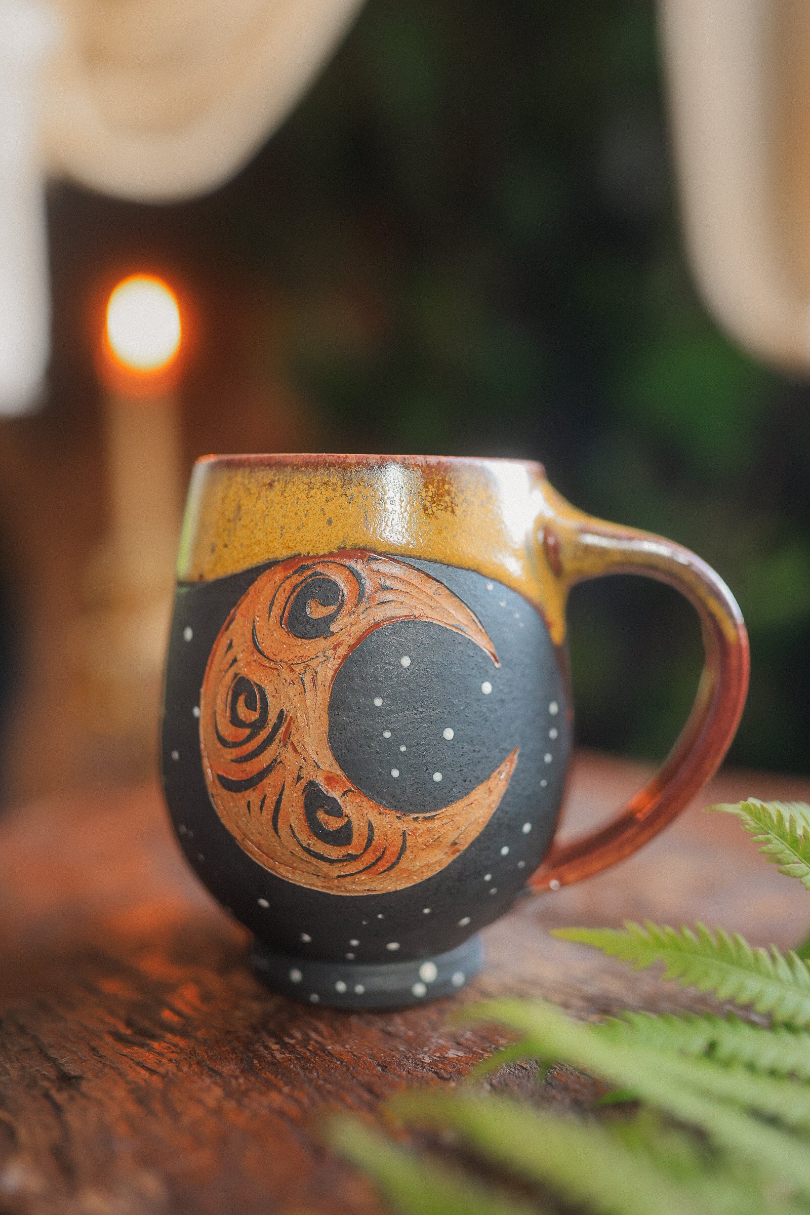 Moonlit Swimming Fishies Mug 13 oz
