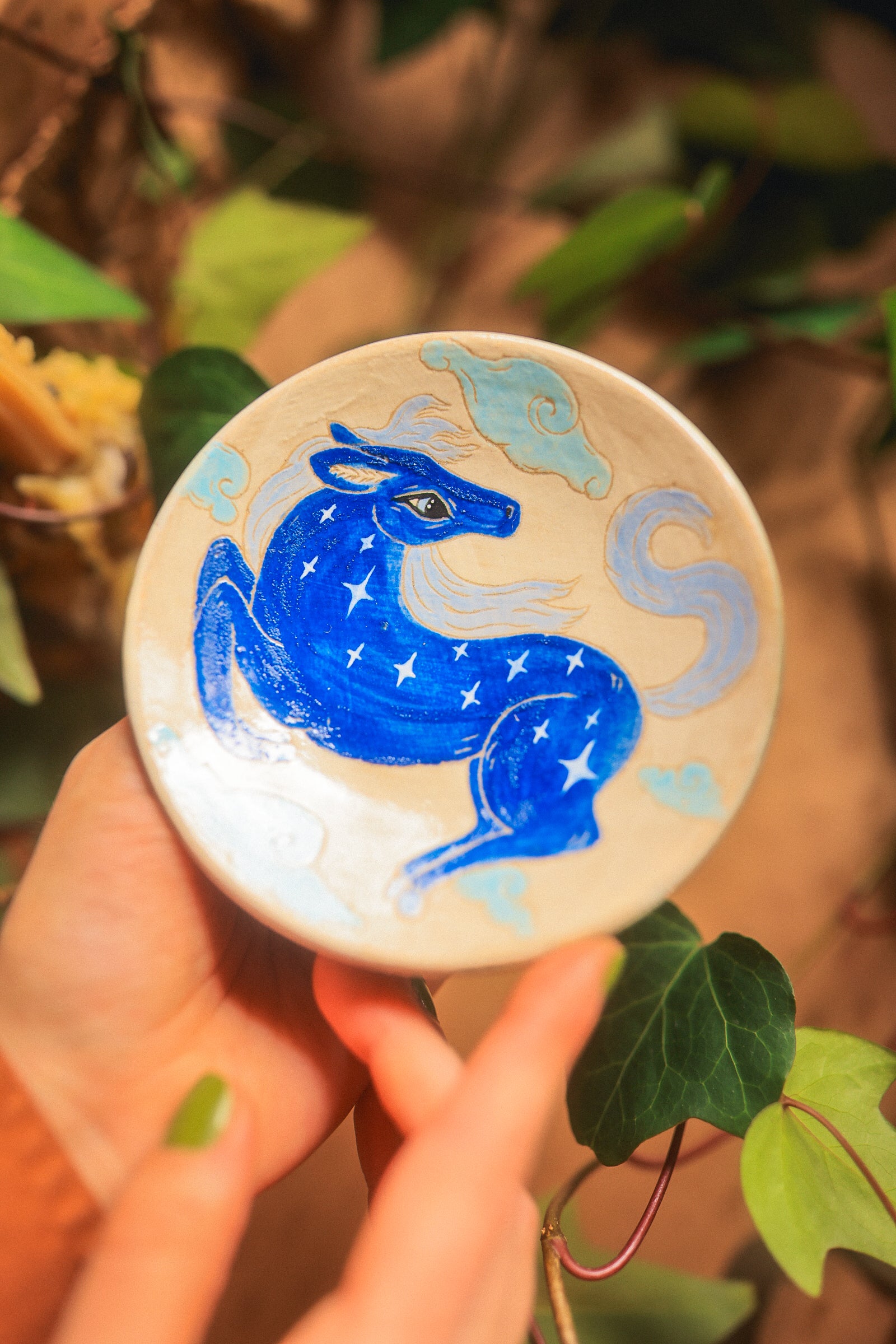 Little Starry Blue Pony Dish