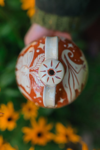 Autumn Night Flyers Rain Pot in Terracotta