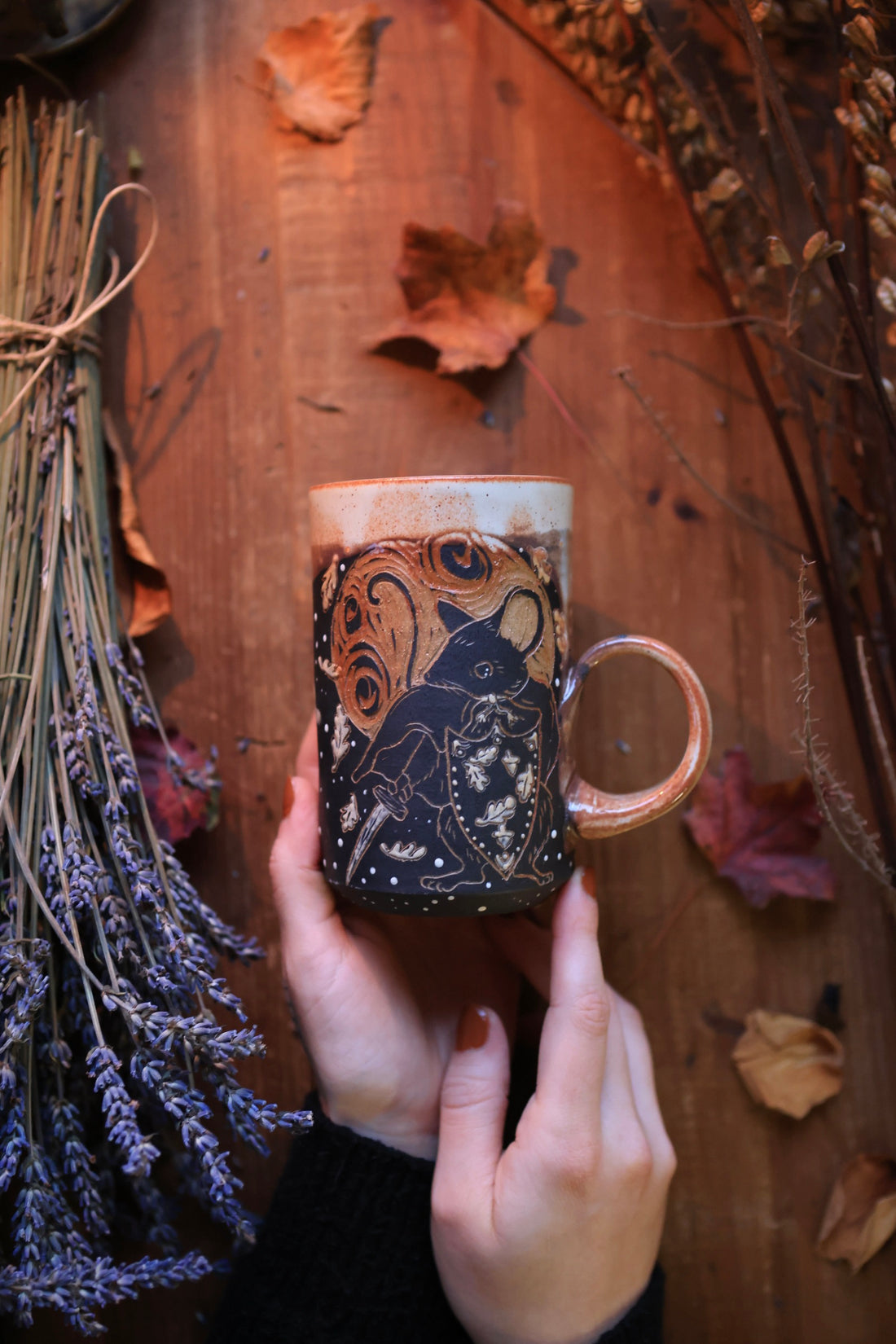 60 Moonlit Mouse Knight Mug 14 oz