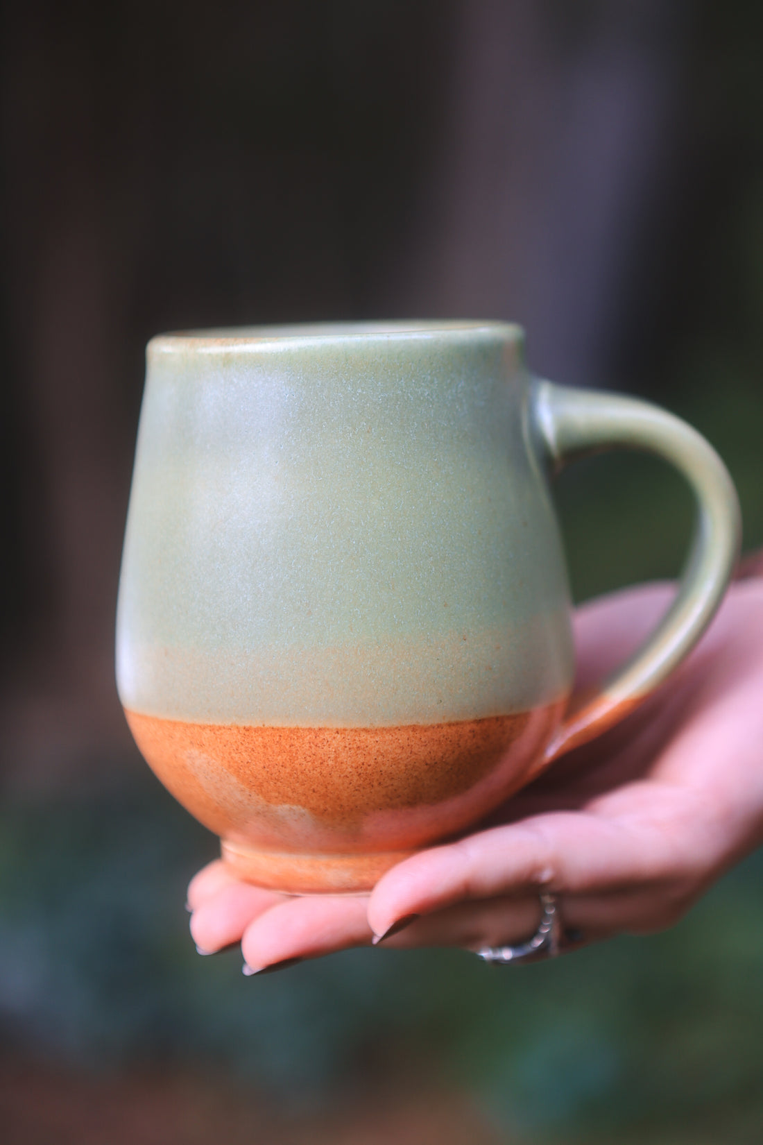 19 Porcelain Autumn Forest Folkware Mug 15 oz