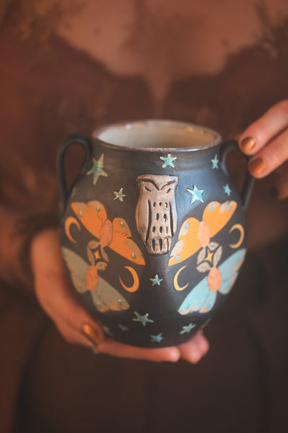 Forest Guardians Handled Vase in Midnight