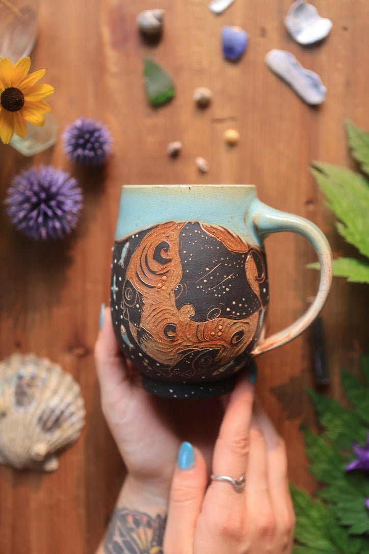 7 Moonlit Manta Ray Mug 16 oz