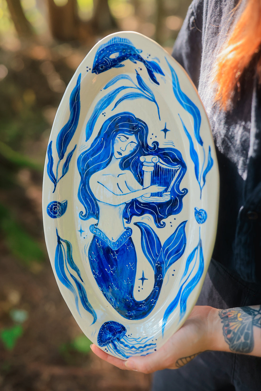 Painted Porcelain  Siren&