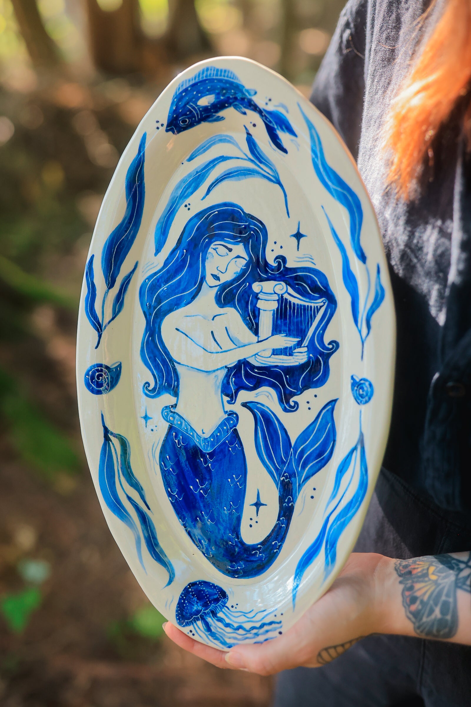 Painted Porcelain Siren&