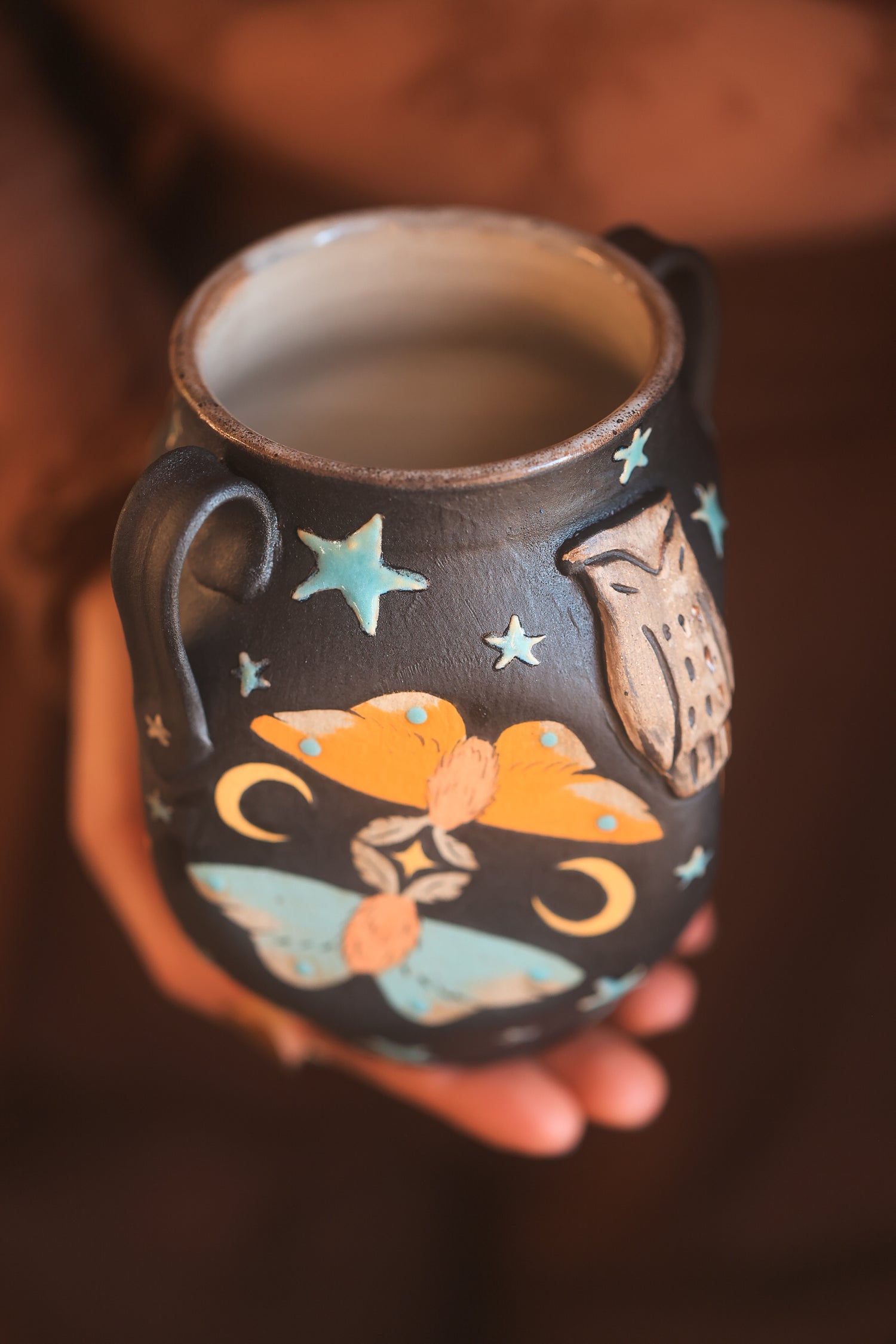 Forest Guardians Handled Vase in Midnight